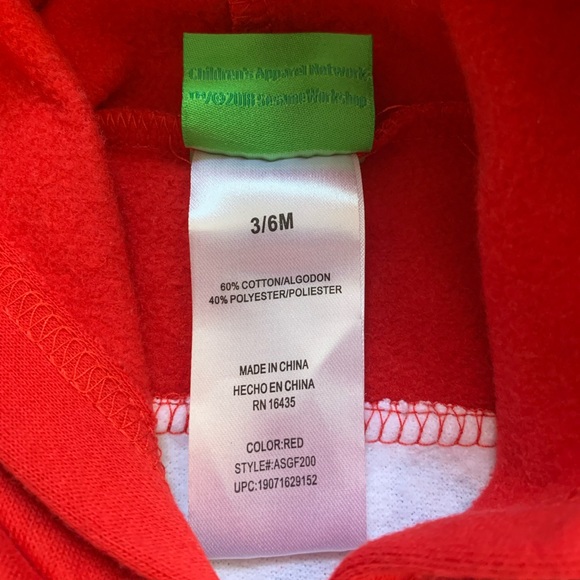 Sesame Street Baby Hoodie 3-6 Months - Picture 5 of 9